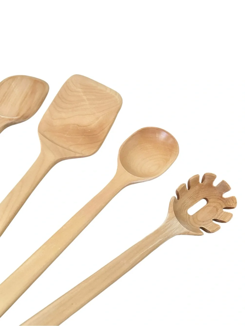 Caraway 5-Piece Birch Wood Utensils Set and Holder